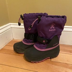 Kamik girls waterbug purple snow boots size 11 toddler ❄️